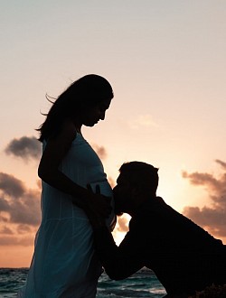 Book private maternity photoshoot Tulum Mexico photographer Ikal