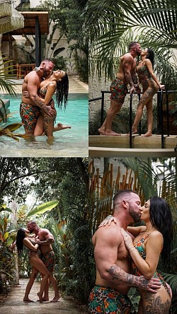 Surprise proposal engagement photography tulum