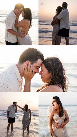 Tulum maternity pregnancy announcement photography