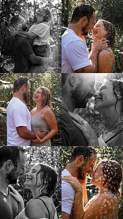 Rain Photoshoot Tulum Elopement Wedding Photographer